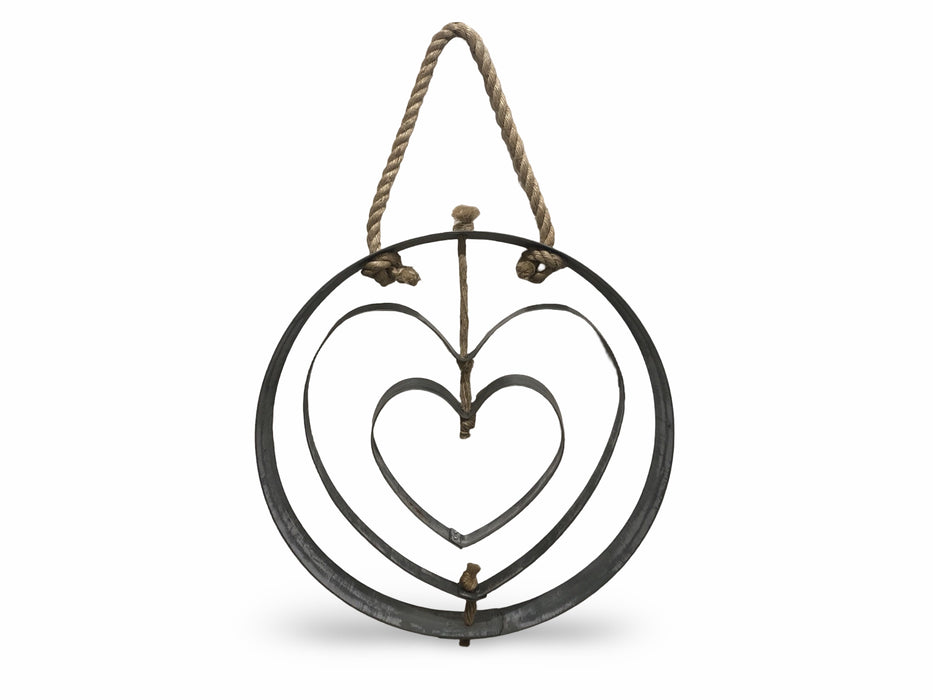 Barrel Hoop With Hanging Love Hearts