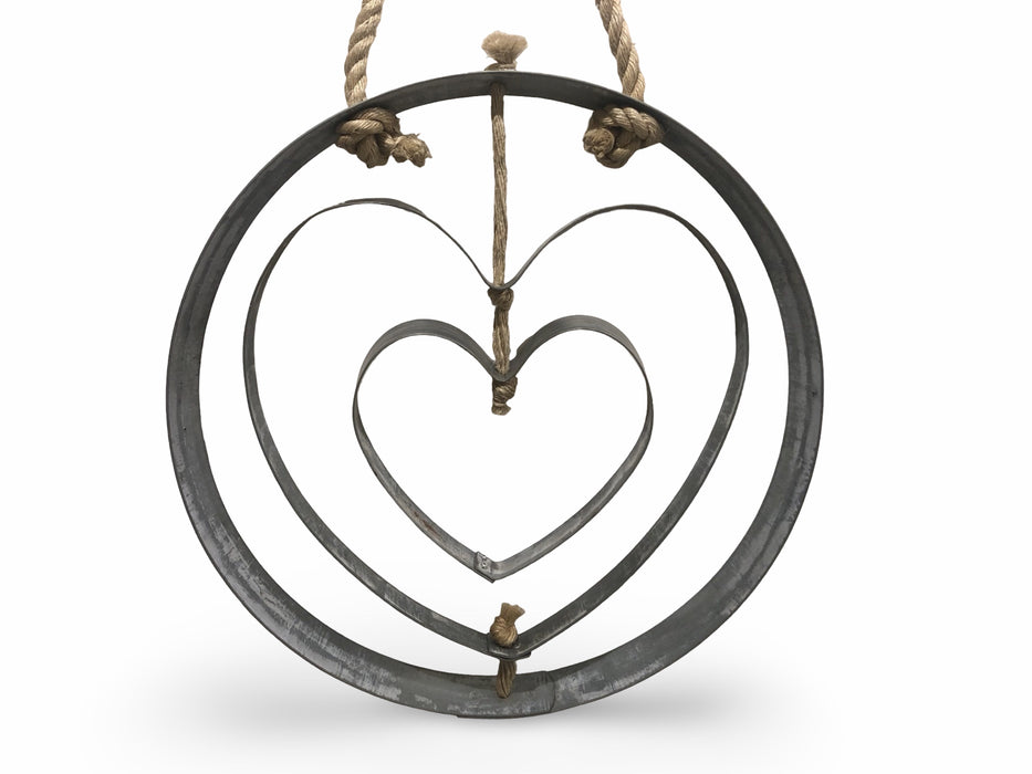 Barrel Hoop With Hanging Love Hearts