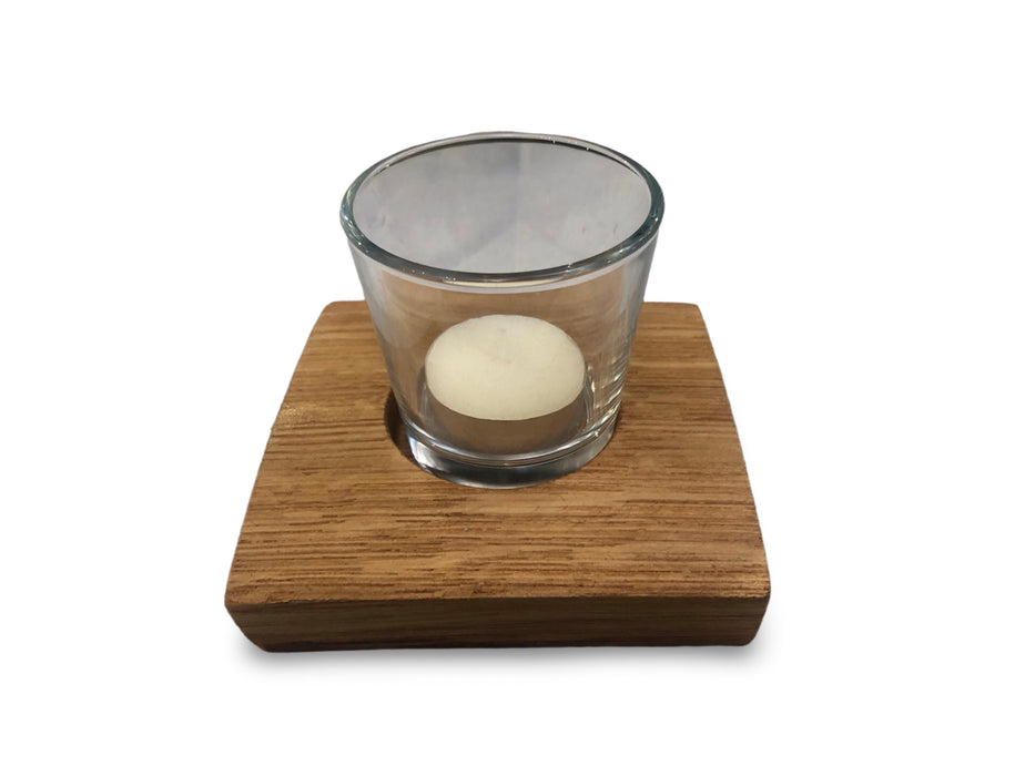 Square Barrel Stave Candle Holder