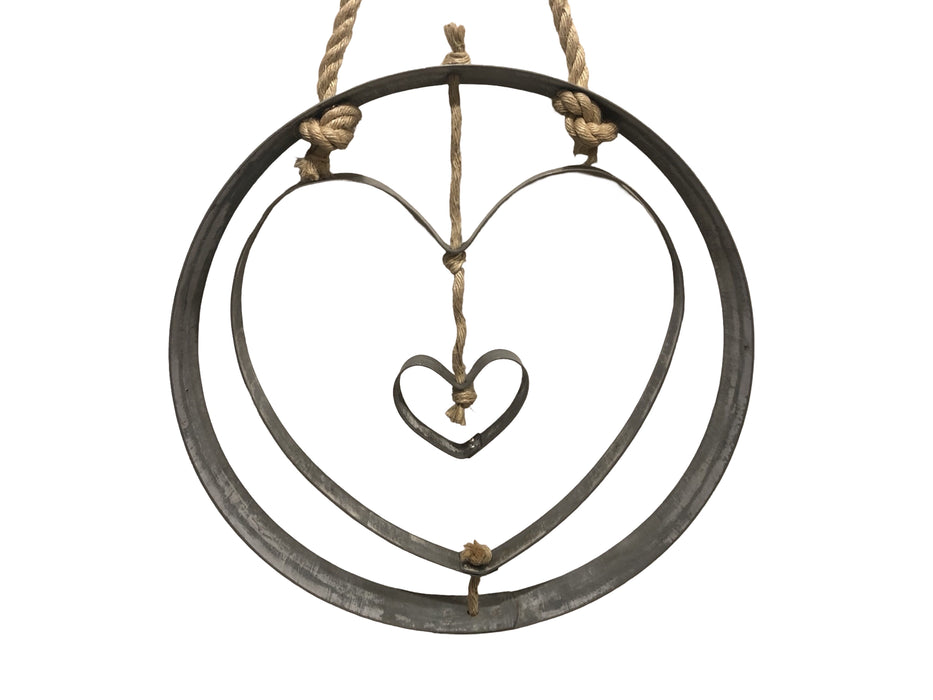 Barrel Hoop With Hanging Love Hearts