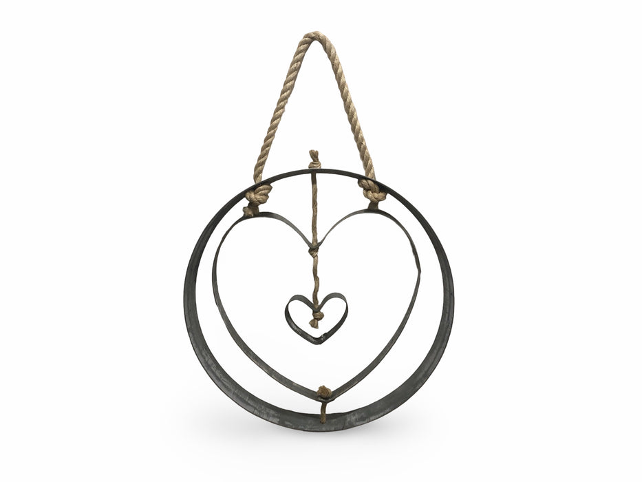 Barrel Hoop With Hanging Love Hearts