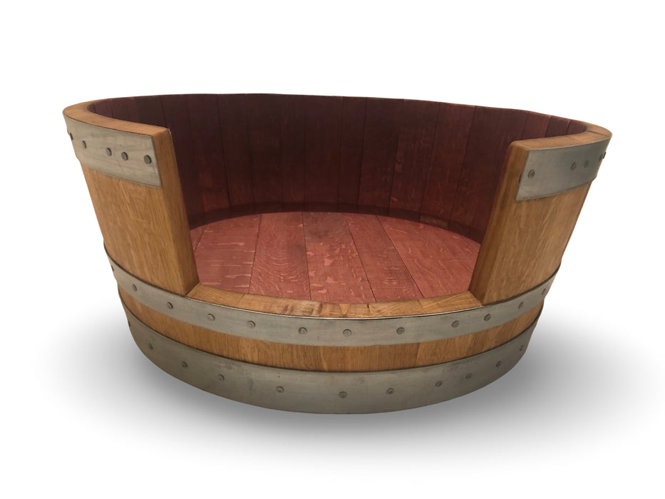Round Half Barrel Dog Bed