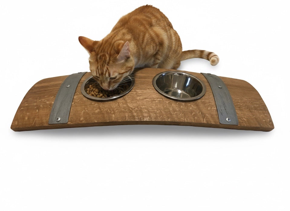 Barrel Stave Small Pet Feeder