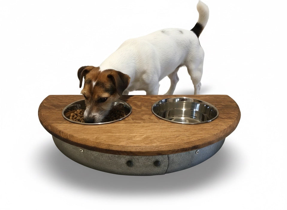 Half Barrel Head Medium Pet Feeder