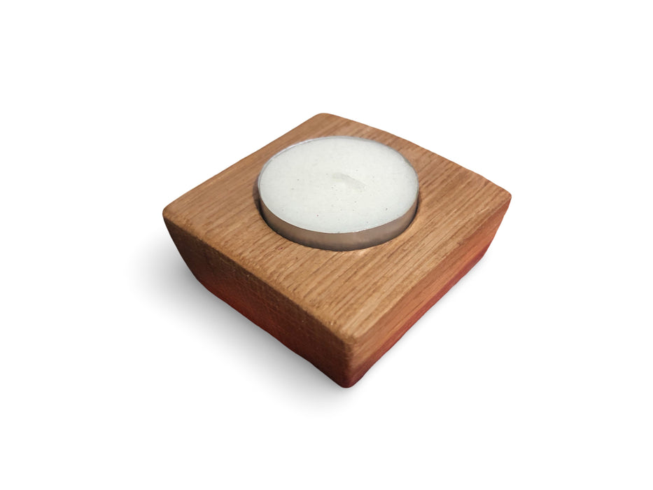 Square Barrel Stave Candle Holder