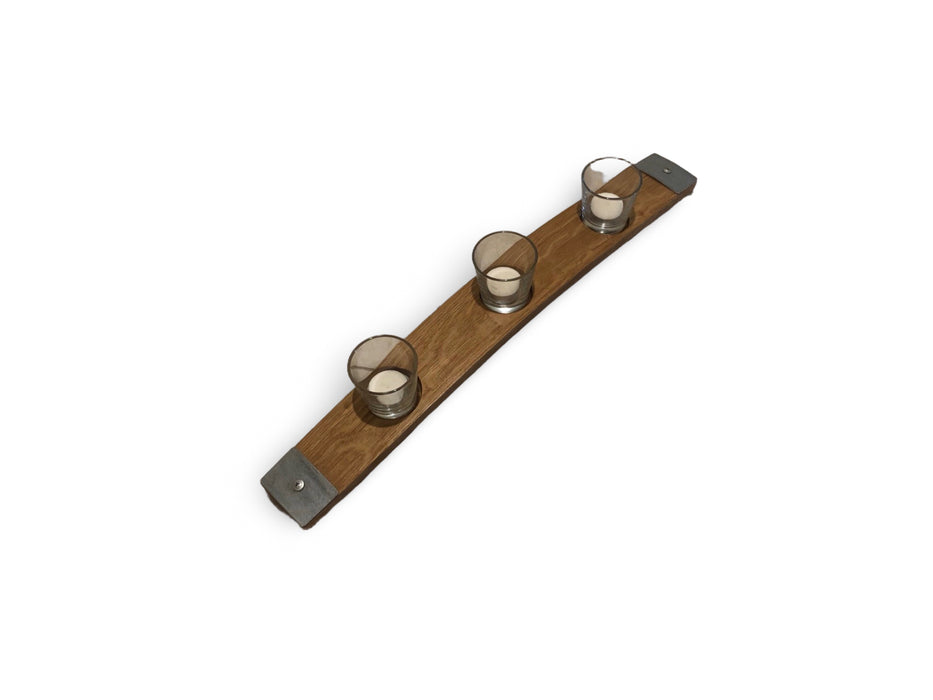 Barrel Stave Mid Length Candle Holder