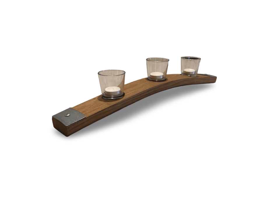 Barrel Stave Mid Length Candle Holder