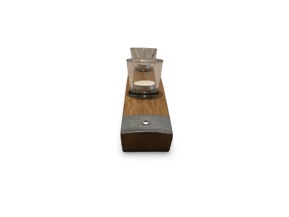 Barrel Stave Mid Length Candle Holder