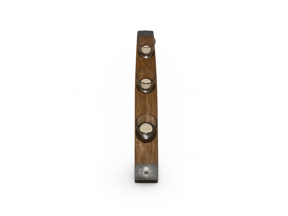 Barrel Stave Mid Length Candle Holder