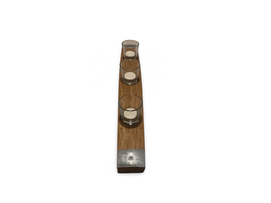 Barrel Stave Mid Length Candle Holder