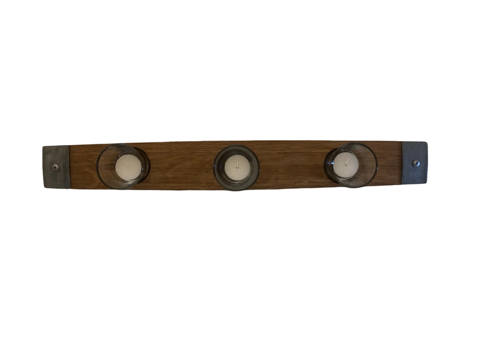 Barrel Stave Mid Length Candle Holder