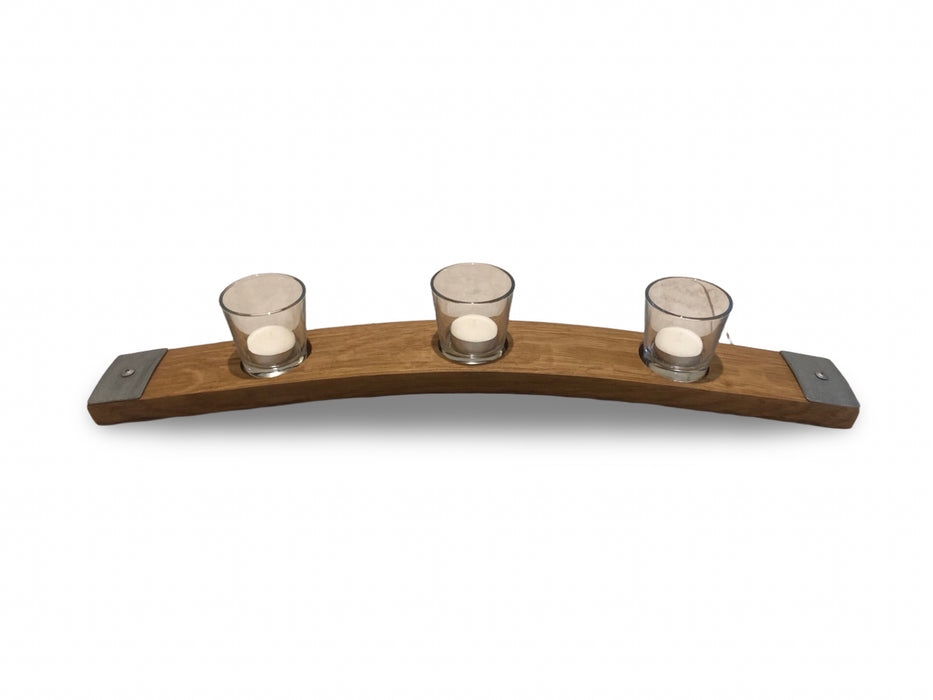 Barrel Stave Mid Length Candle Holder
