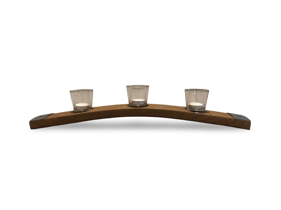 Barrel Stave Mid Length Candle Holder