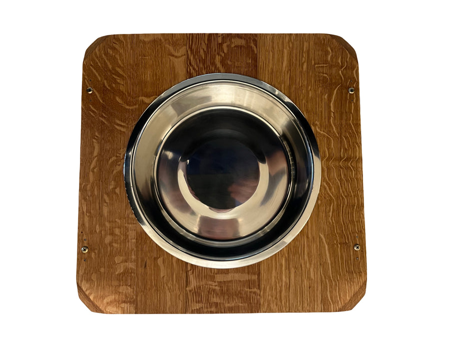 Square Barrel Head Large Pet Feeder