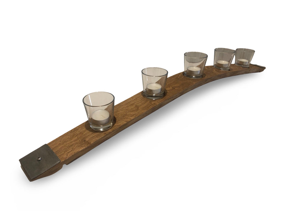 Barrel Stave Full Length Candle Holder