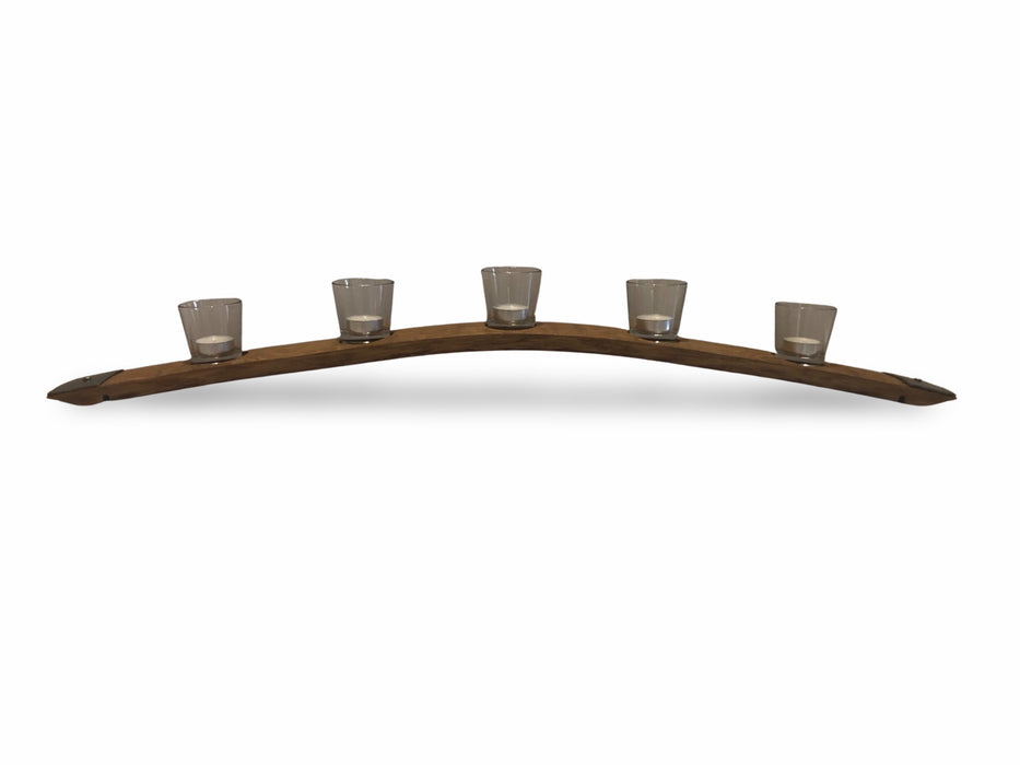 Barrel Stave Full Length Candle Holder