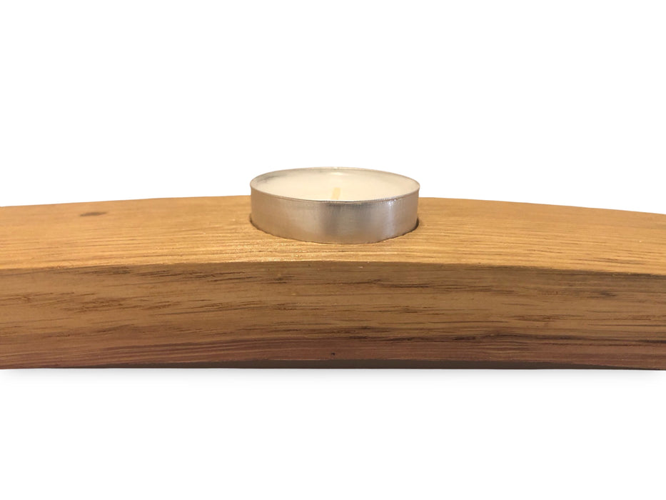 Barrel Stave Mid Length Candle Holder