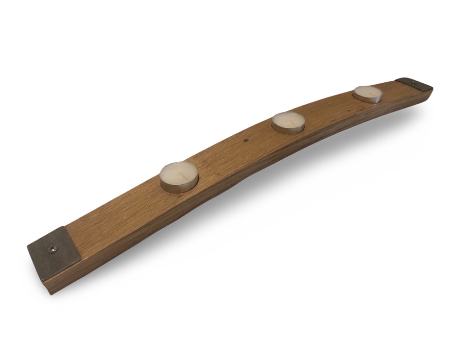 Barrel Stave Mid Length Candle Holder