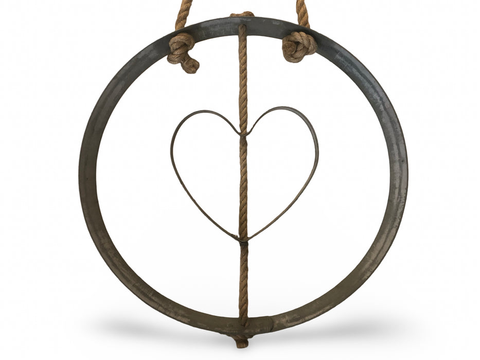 Barrel Hoop With Hanging Hoop Love Heart