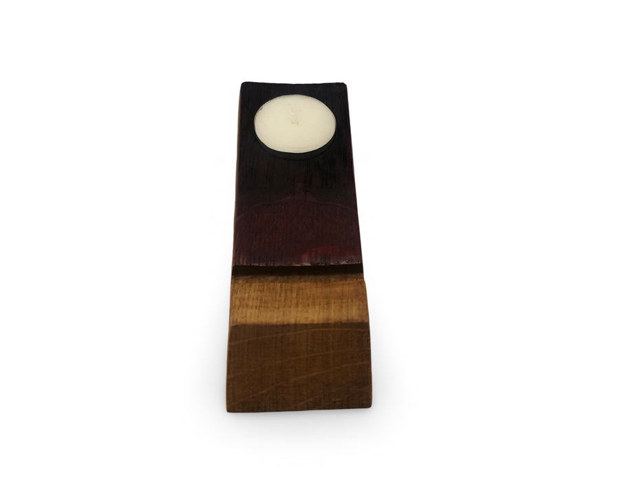Barrel Stave End Candle Holder