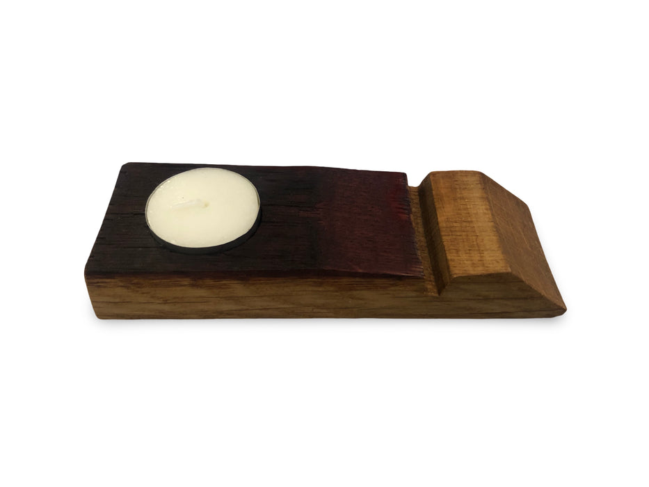 Barrel Stave End Candle Holder