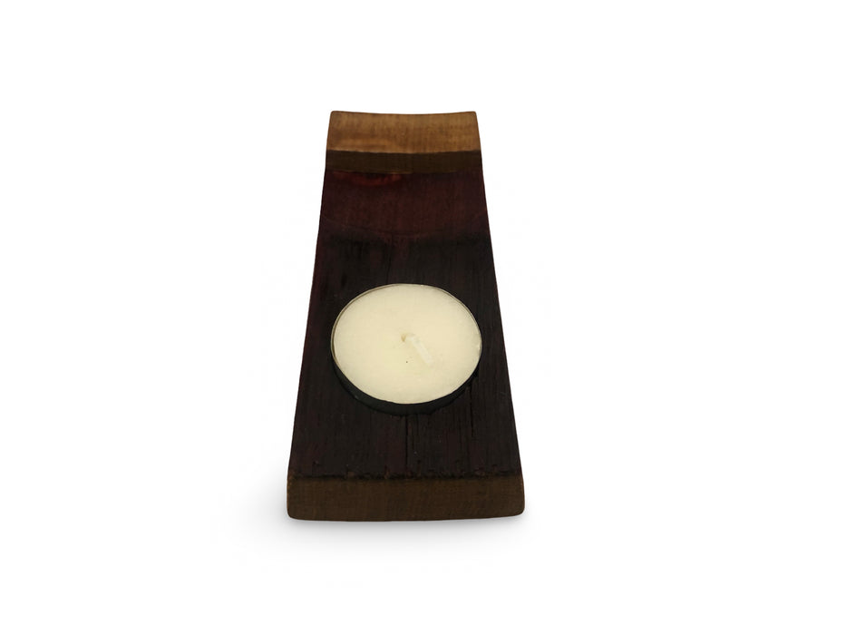 Barrel Stave End Candle Holder