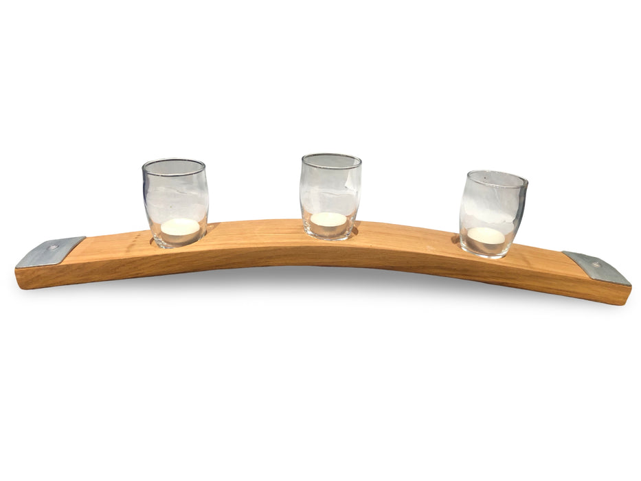 Barrel Stave Mid Length Candle Holder