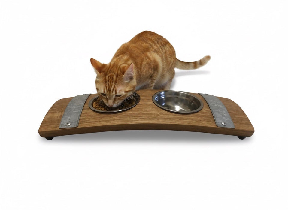 Barrel Stave Very Small Pet Feeder